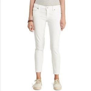 NEW Denim And Supply Ralph Lauren White Cropped Skinny Jeans